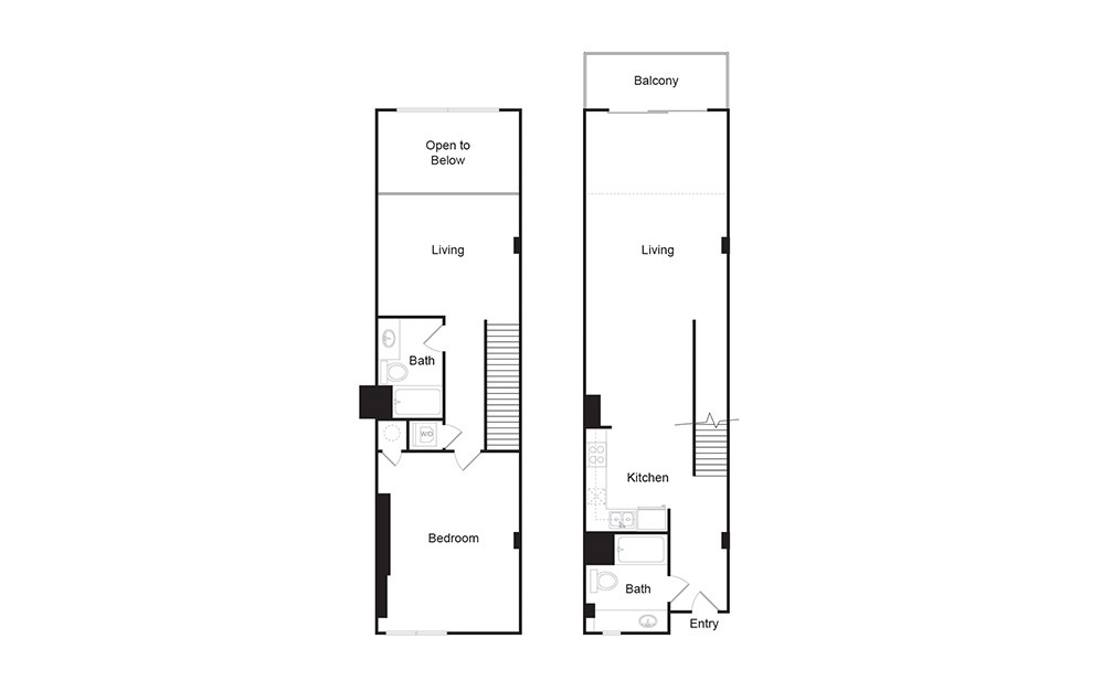 2C 2 bedroom 2 bath floor plan