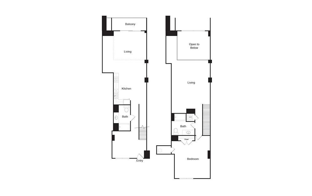 2I 2 bedroom 2 bath floor plan