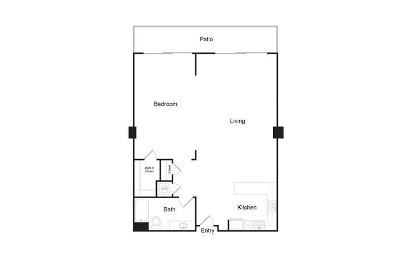1L 1 bedroom 1 bath floor plan 1L 1 bedroom 1 bath floor plan