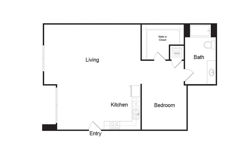 1C 1 bedroom 1 bath floor plan 1C 1 bedroom 1 bath floor plan
