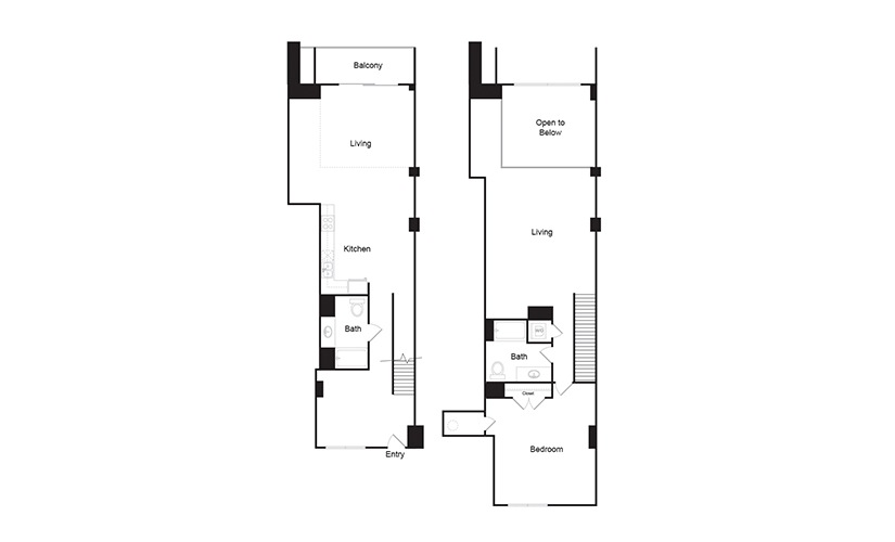 2H 2 bedroom 2 bath floor plan 2H 2 bedroom 2 bath floor plan