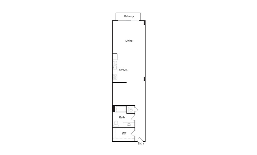 0C 1 bedroom 1 bath floor plan 0C 1 bedroom 1 bath floor plan